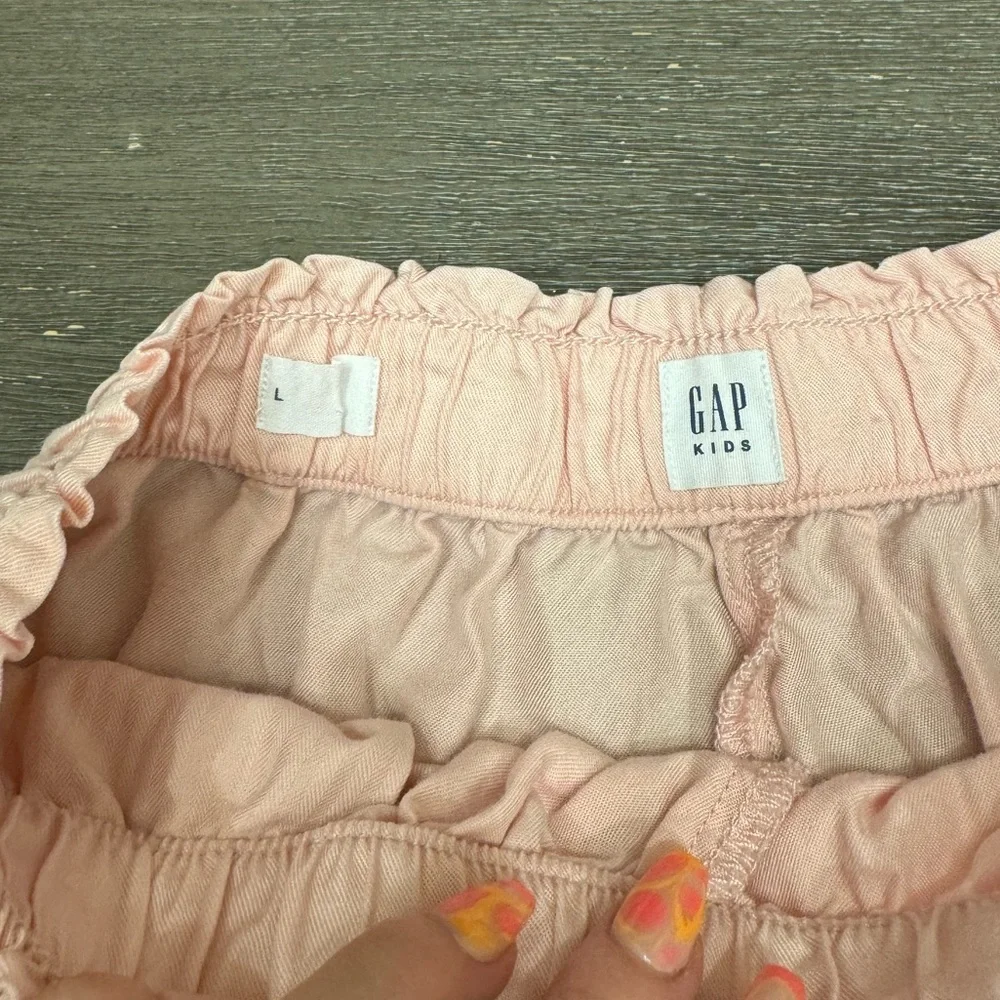 Gap Youth Girls Pink Ruffle Pull On Shorts Size Large